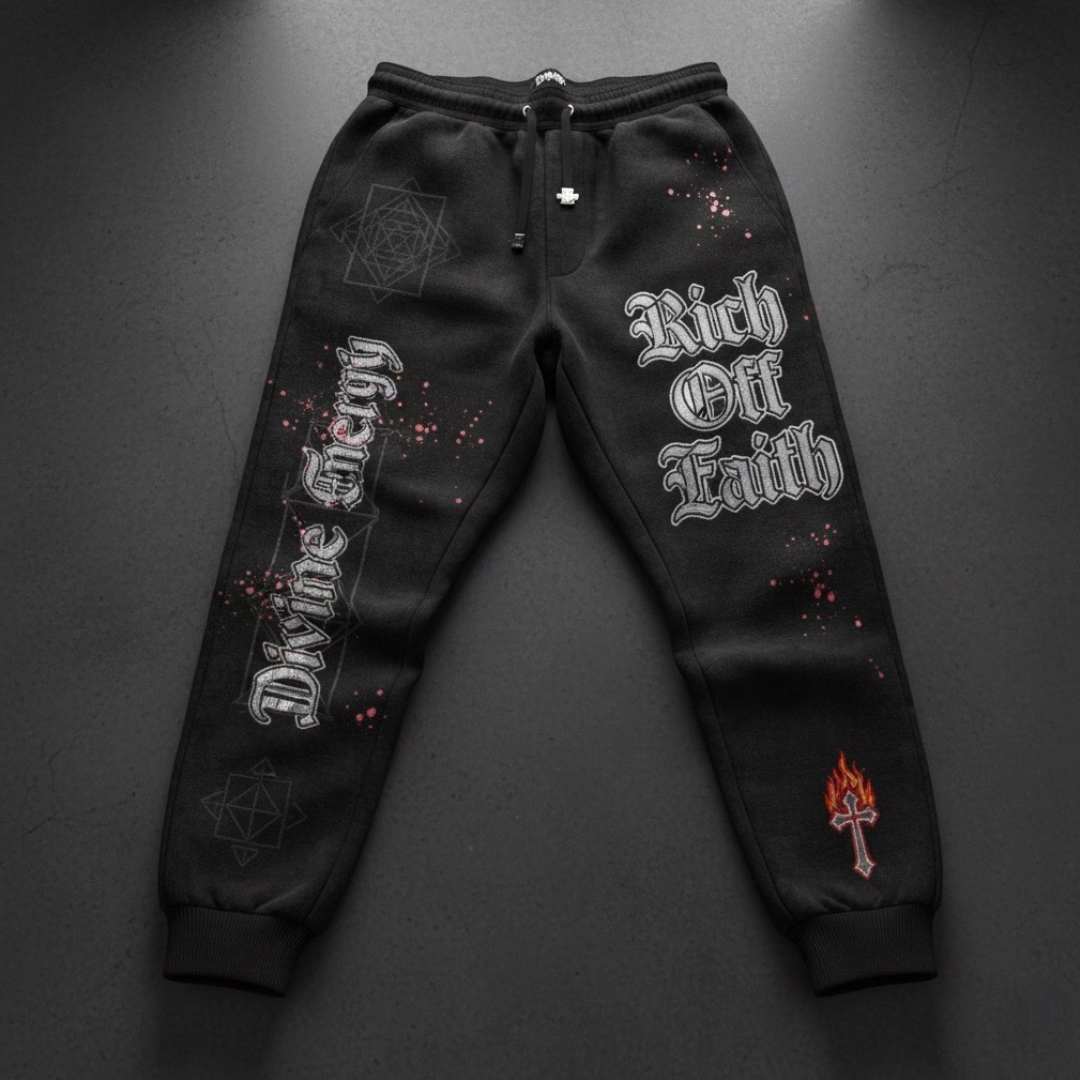 THE VIBE KEEPER"BLACK SWEATS"